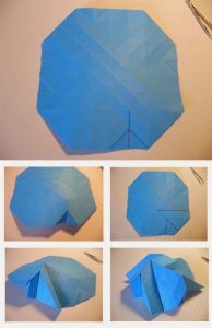 Kerajinan dari kertas Origami Bunga