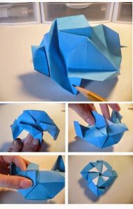Kerajinan dari kertas Origami Bunga