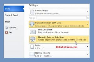 Cara Print Bolak Balik